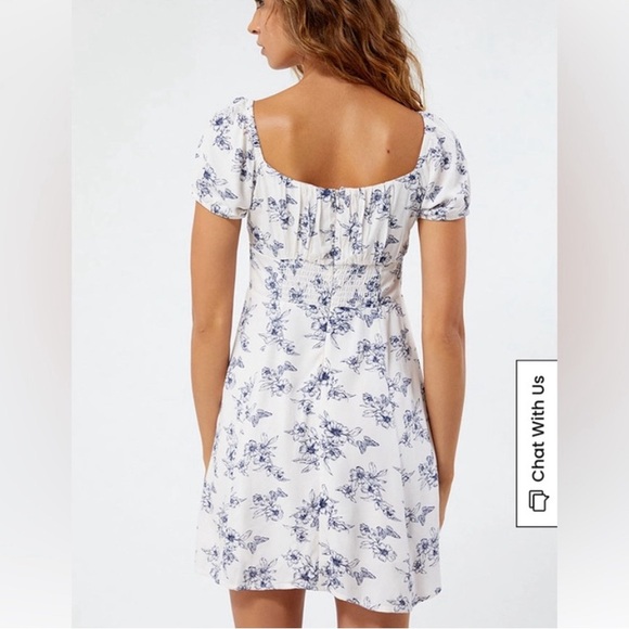 NWT Pacsun Blue Floral Mini Dress // LA hearts // Size Large - Picture 2 of 10